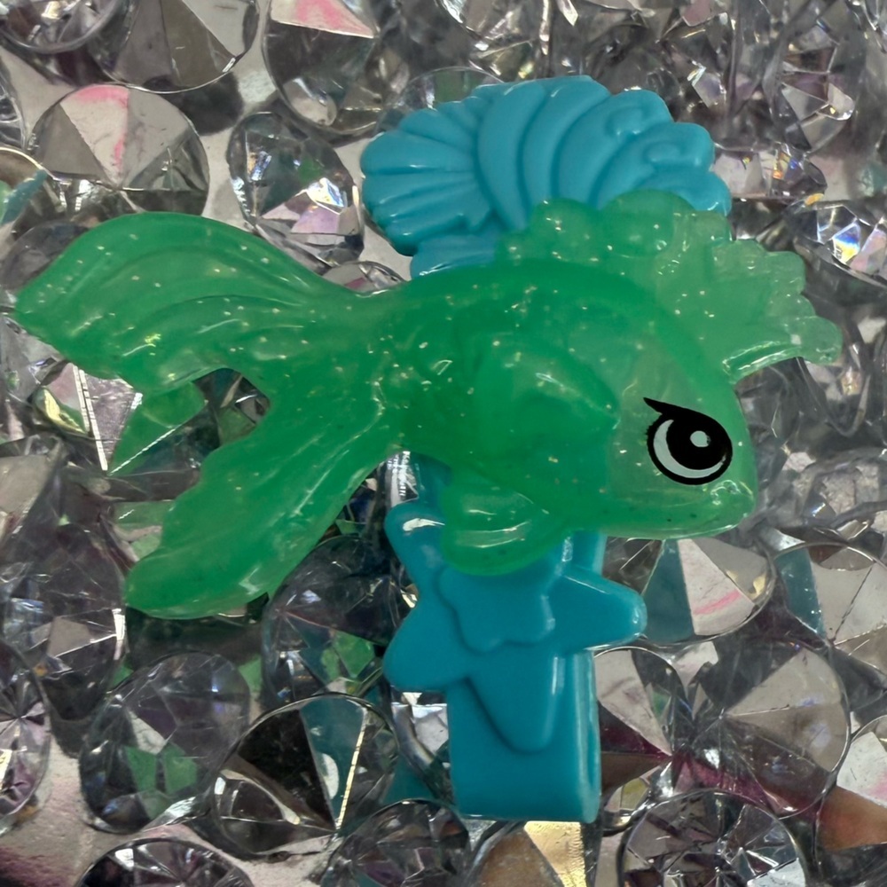 Hair clip fish sparkly Green Fish Aquarium Clip Ornament Decorative Fish Accent